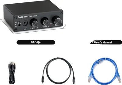 Obrázek produktu pro Miniaturní stereofonní USB D/A převodník a sluchátkový zesilovač, výstup 160 mW RMS, podporuje USB/optické/koaxiální vstupy, Q4