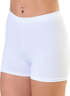 Produktbild von Alkato Damen Sport Shorts mit Hohem Bund Hotpants Radlerhose, Farbe: Klassisch / Weiß, Größe: 38