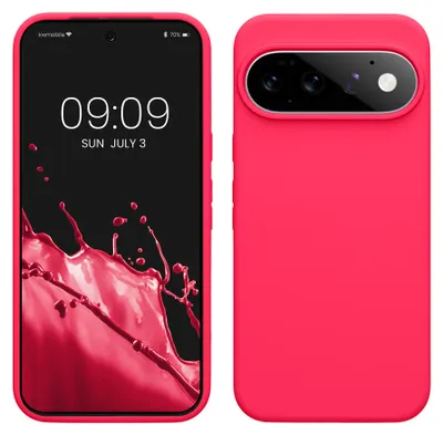 Produktbild von kwmobile Handyhülle für Google Pixel 11 Pro XL Hülle - Case Silikon - Kabelloses Laden - Schutzhülle Cover in Neon Pink