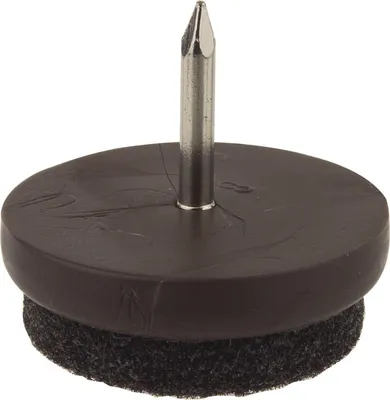 Produktbild von DRANSFELD, Gleiter rund, Durchmesser 28mm zum Einschlagen Kunststoff braun 100 Stk