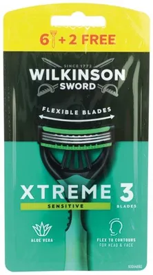 Obrázek produktu pro Jednorázový holicí strojek Wilkinson Xtreme3 Sensitive 8ks (W302400300)