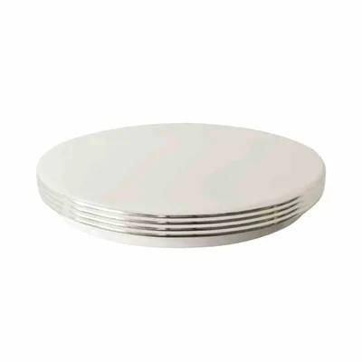 Image de Plafonnier LED rond BRAVO blanc chromé 16 W, blanc neutre 1 360 lm, métal, dimensions : 6 x 33 x 33 cm, IP44, Milagro