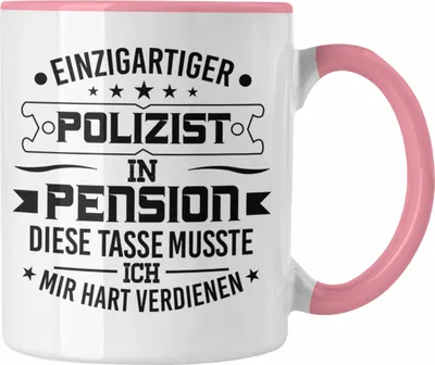 Produktbild von Trendation - Polizist Tasse Geschenk Bester Polizist Geschenkidee Polizei Spruch Geburtstag (Rosa)