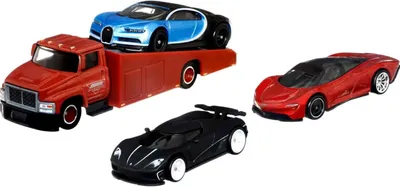 Produktbild von Hot Wheels Hyper Cars Hot Wheels Premium HCR54 4er Set Auto Rennwagen 3+