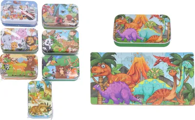 Produktbild von Puzzle mit 60 Teilen in einer Blechdose