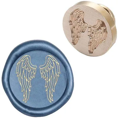 Image de Tampon à cire avec motif « ailes d'ange » pour une décoration créative des enveloppes, invitations et cartes