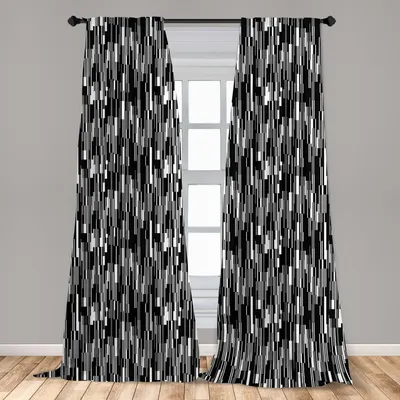 Produktbild von Abakuhaus, Fenstervorhänge, abstrakte Linien, 2-Panel-Set, 140 x 210 cm