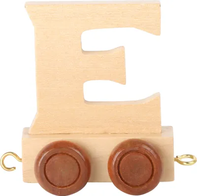 Produktbild von Small Foot Design 7464 Buchstabenzug aus Holz, Buchstabenwaggon E, natur (1 Stück)