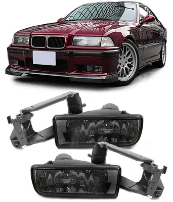 Für BMW 3er E36 90-99 auch M3 Klarglas Nebelscheinwerfer Schwarz Smoke in der Farbe Schwarz von Carparts-Online GmbH
