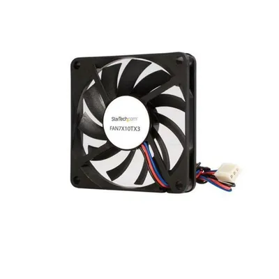 Produktbild von StarTech.com 70mm Gehäuselüfter - Lüfter für PC Gehäuse mit 3-pin Molex Stecker, Ventilator, 7 cm, 3500 RPM, Schwarz