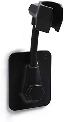Produktbild von Duschkopfhalterung ohne Bohren — Halterung für Handbrausen, winkelverstellbare Brausehalterung — Wandmontage fürs Badezimmer — 2er-Set (Schwarz)