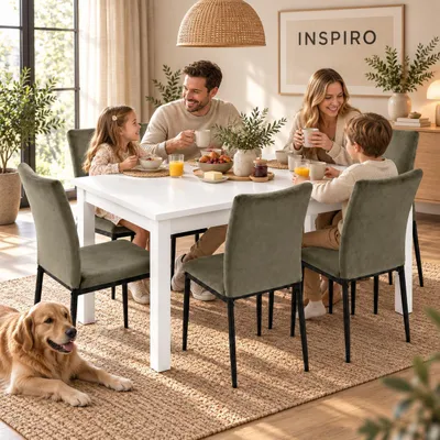 INSPIRO Essgruppe – Platz für gemeinsame Mahlzeiten mit der Familie, KI-generiertes Bild
