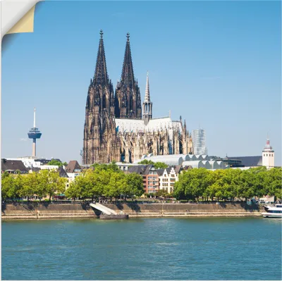 Produktbild von ARTland Wandbild, selbstklebend Kölner Dom Größe: 70x70 cm