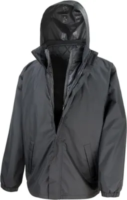 Produktbild von Result Core R215X | 3-in-1 Jacket with Quilted Bodywarmer - Farbe: Black - Größe: XL