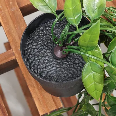 Produktbild von Künstliche Hängepflanze Set von 2 - Falsche Erbsenschote Eukalyptus für Innen- und Außendekoration