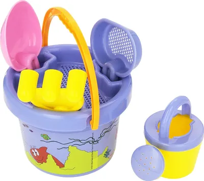 Produktbild von Barbapapa Sandspielzeug - Eimer, Gießkanne, Sieb, Schaufel und Rechen