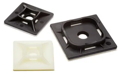 Produktbild von Klebesockel Schraubsockel 19 × 19,0 mm Weiß Kabelbinder-Sockel selbstklebend