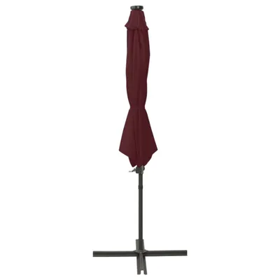 Immagine prodotto di vidaXL Ombrellone a semaforo con illuminazione a LED 300 cm Rosso Bordeaux