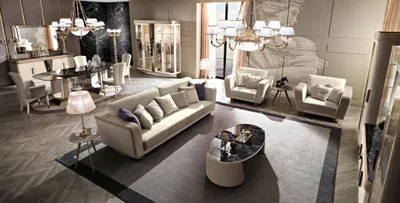 Produktbild von Luxus Möbel Sofagarnitur Couch Sofa Polster 3 3 1 1 Sitzer Couchtisch Holz 5tlg.