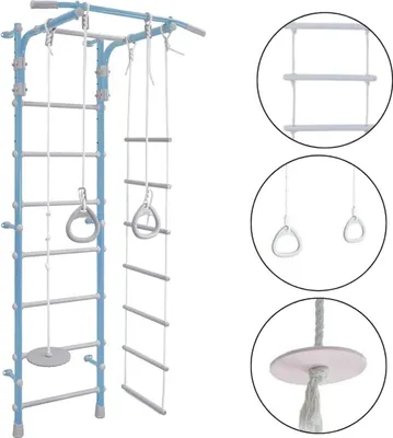 Produktbild von Sprossenwand Gymnastikleiter Gamma Pastell 2 - blau, für kinderzimmer