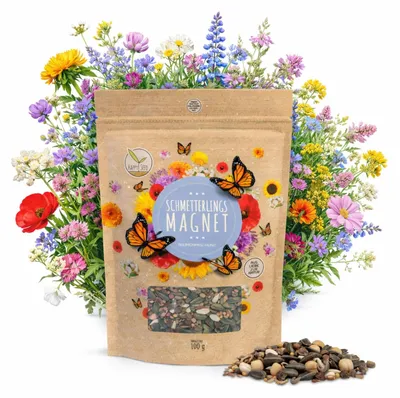 Produktbild von Blumenwiese Wildblumensamen Schmetterlingswiese - 100 g - Nektarreich - Schmetterlingsfreundlich