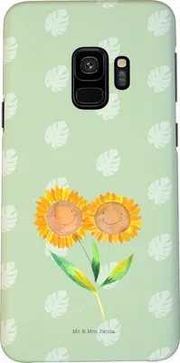Produktbild von Mr. & Mrs. Panda Samsung Galaxy S9 Handyhülle Blume Sonnenblume - Blattgrün - Geschenk, Hülle, Freundin, Lieblingsmensch, Best Friends, Cover, Smartphone, Sonnenblumen