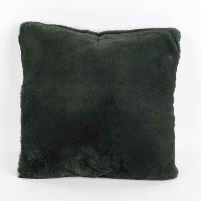 Produktbild von Deko Kuschelkissen Plüsch einfarbig thymian-grün 45x45cm