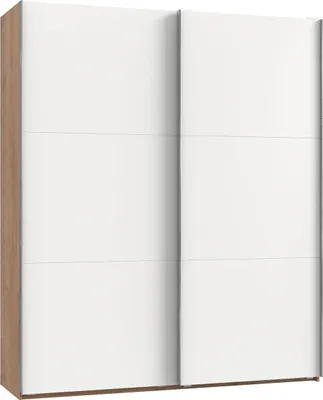 Produktbild von Schwebetürenschrank Level Kleiderschrank 200cm plankeneiche weiß