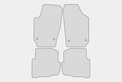 Produktbild von Ganzjahres Fußmatten passend für Seat Ibiza 3 6L Stylance FR Cupra Bj.2002-2008, Naht:Silber