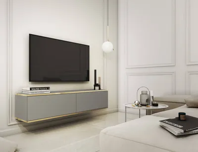 Produktbild von TV-Lowboard Oro 135 grau hängend