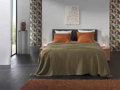 Productafbeelding van ICA Beddengoed, deken, 180x260 cm, legergroen