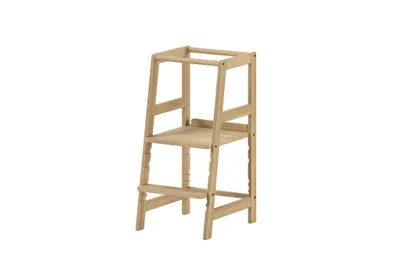 Produktbild von VIPACK - LERNTURM aus massiver Buche, Trittstufe- und Stehfläche 3-fach höhenverstellbar, Oberfläche natur lackiert
