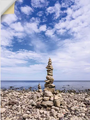 Produktbild von ARTland Wandbild, selbstklebend Steine an der Ostseeküste in Schweden Größe: 45x60 cm