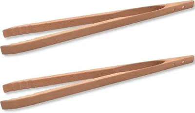Produktbild von Famanu Grillzange Extra Lang 48 cm - Robustes Buchenholz