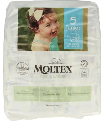 Productafbeelding van Moltex Pure & nature babyluiers junior (25 stuks)