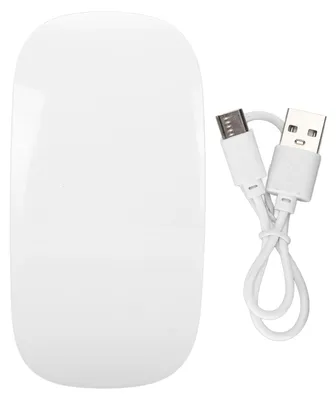 Obrázok produktu pre Bezdrôtová Bluetooth myš, ergonomická, zakrivená, optická, dotyková USB-C, dobíjateľná, tenká, tichá, cestovný počítač pre PC, notebook, biela