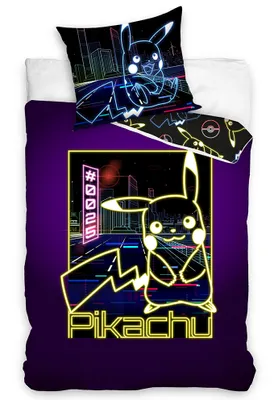 Obrázek produktu pro Svítící povlečení Pokémon Pikachu Neonová Show