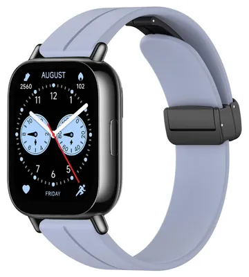 Produktbild von Für Xiaomi Redmi Watch 5 Active Silikon Armband mit Magnetischer Faltschließe Hellblau