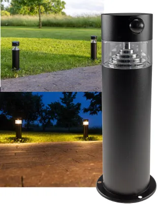 Produktbild von LED Solar Wegeleuchte SWL-AS30 IP44 warmweiß 3000K PIR Sensor 30cm