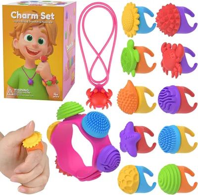 Produktbild von 22 Stück Fidget Ring Toys für Kinder Erwachsene, Stress Ring, Sensorisches Spielzeug für Autismus, stressabbauendes Spielzeug zur Linderung von Druck
