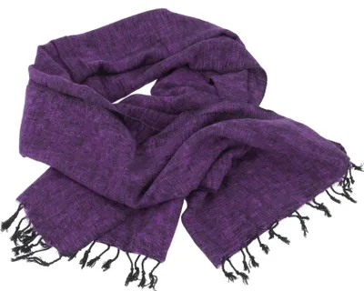 Produktbild von Weicher Goa Schal / Stola, Schultertuch, Flauschiges Tuch - Lila, Uni, Violett, Polyacryl,Baumwolle, 180*80 cm, Schals