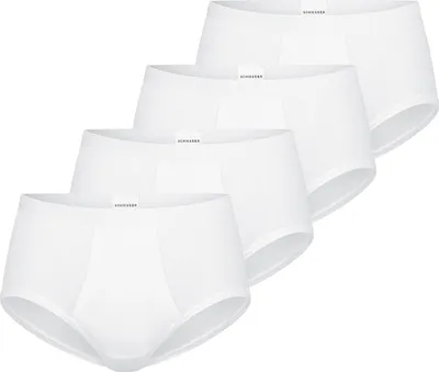 Produktbild von Schiesser 4er Pack Original Classics Feinripp Slip / Unterhose Besonders Komfortabel und ohne störende Seitennähte, Bequemer Webgummibund mit tonalem Schiesser-Logo, Hochwertiger Feinripp aus 100% supergekämmter Baumwolle