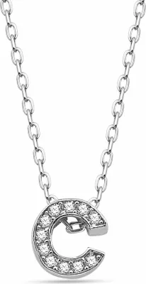 Produktbild von Dkeniz Anhänger mit Kette Buchstabe C 925/- Sterling Silber
