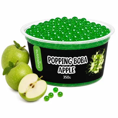 Obrázok produktu pre BubbleJoy, perličky s ovocnou príchuťou jablka, 350 g, vhodné do bubble tea