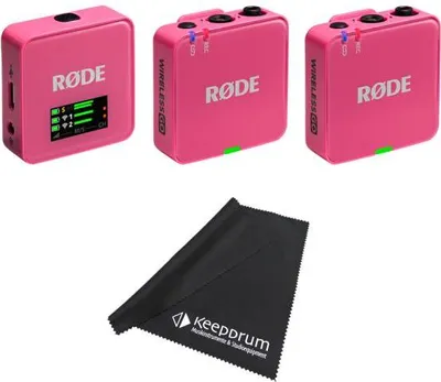 Produktbild von Rode Mikrofon-Funksystem Wireless GO Gen 3 Pink mit Tuch