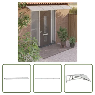 Obrázek produktu pro The Living Store Stříška na dveře šedá a průhledná 400x75 cm polykarbonátová