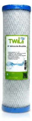 Produktbild von 6x TWaLa 10' Aktivkohleblock Trinkwasser Filter für Umkehrosmose, Brunnenwasser Wasserfilter 10 µm