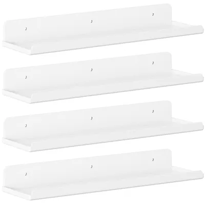 Acryl-Hängeregale 4er-Pack 38,1 cm weiß