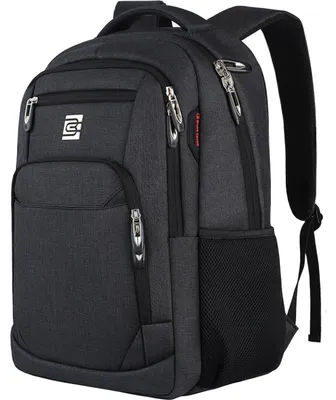 Produktbild von Laptop Rucksack Herren 18 Zoll Schulrucksack für Teenager Jungen Retro-Schwarz 15.6 Zoll Wasserabweisend