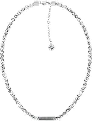 Zdjęcie produktu dla Tommy Hilfiger Crystal-Embellished Charm Stainless Steel Chain Necklace, Łańcuszek, Damski, Stal nierdzewna